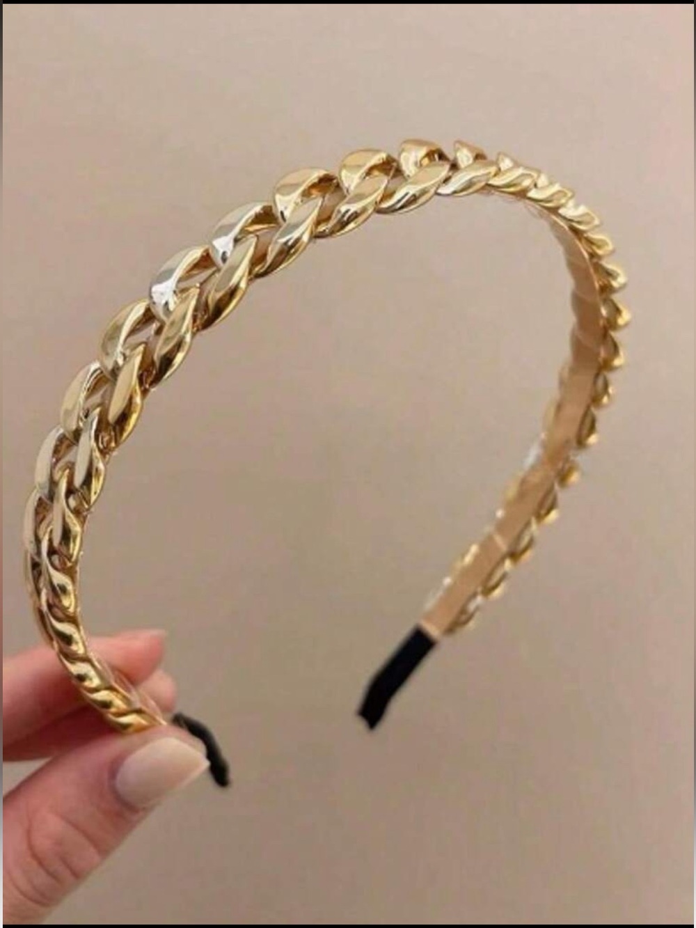 Gold Chain Link Headband - Women Accessories